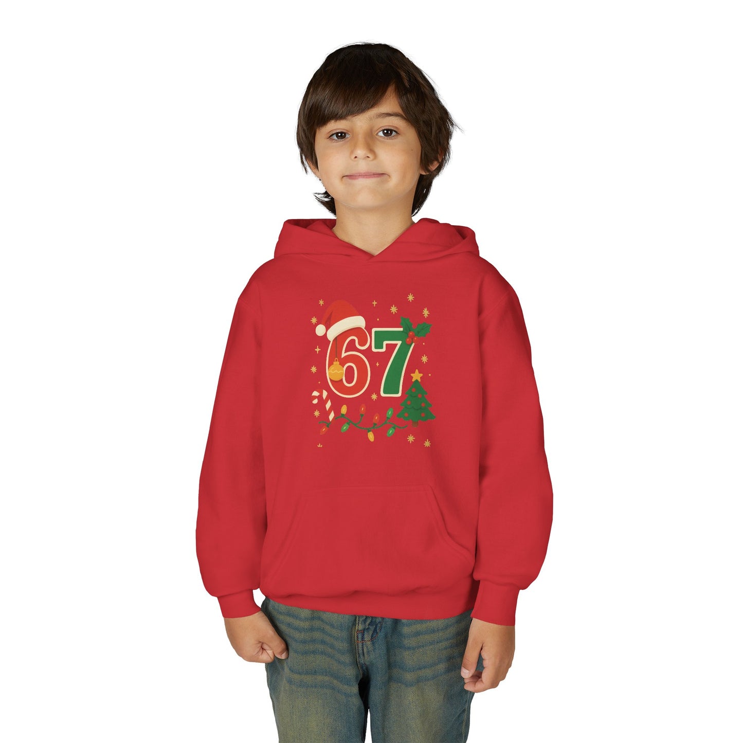 67 Christmas Youth Heavy Blend Hooded Sweatshirt