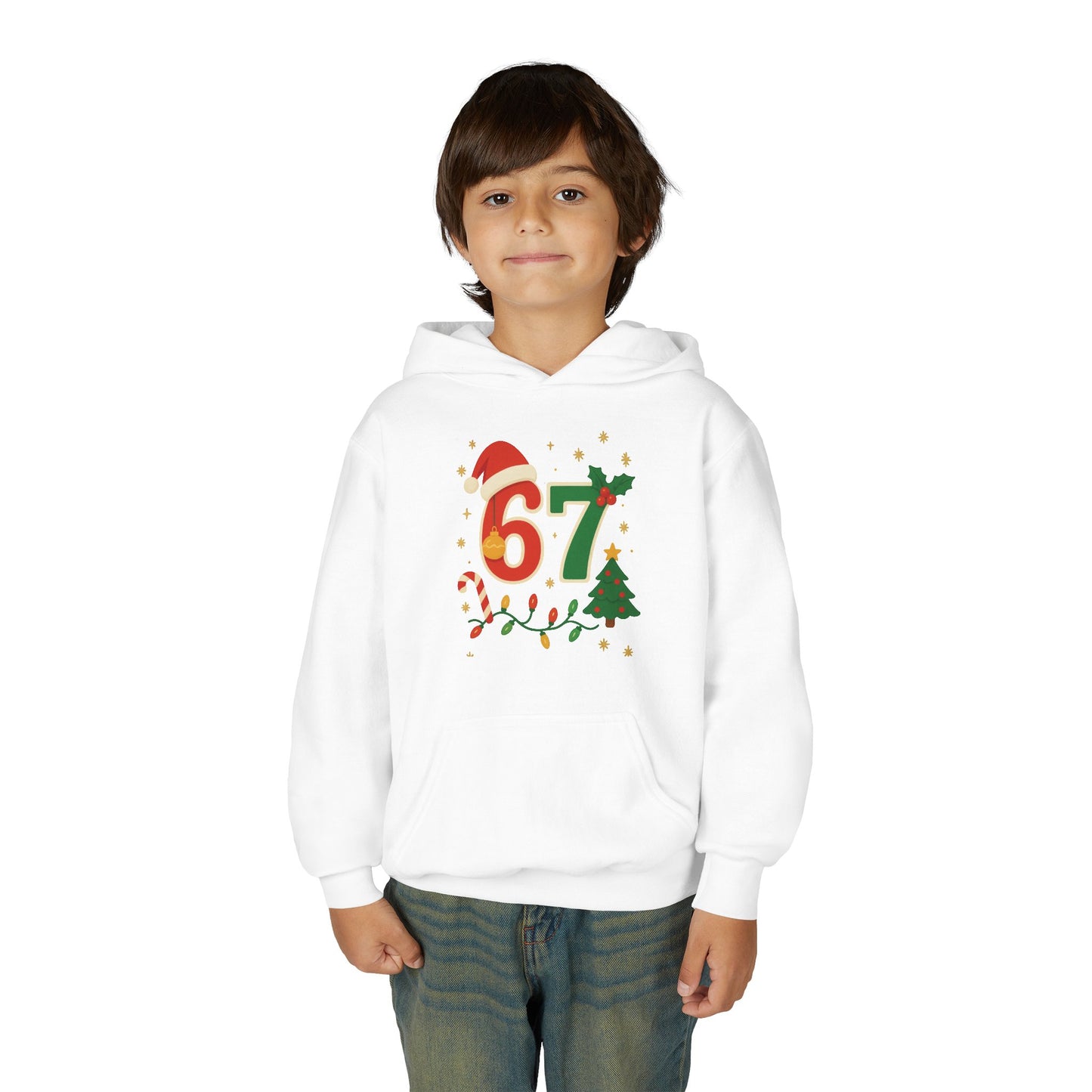 67 Christmas Youth Heavy Blend Hooded Sweatshirt