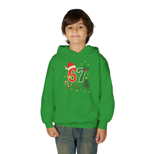 67 Christmas Youth Heavy Blend Hooded Sweatshirt