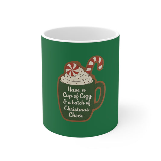 Copy of Peppermint Candy Cane "Cup of Cheer" Christmas Mug — 11oz